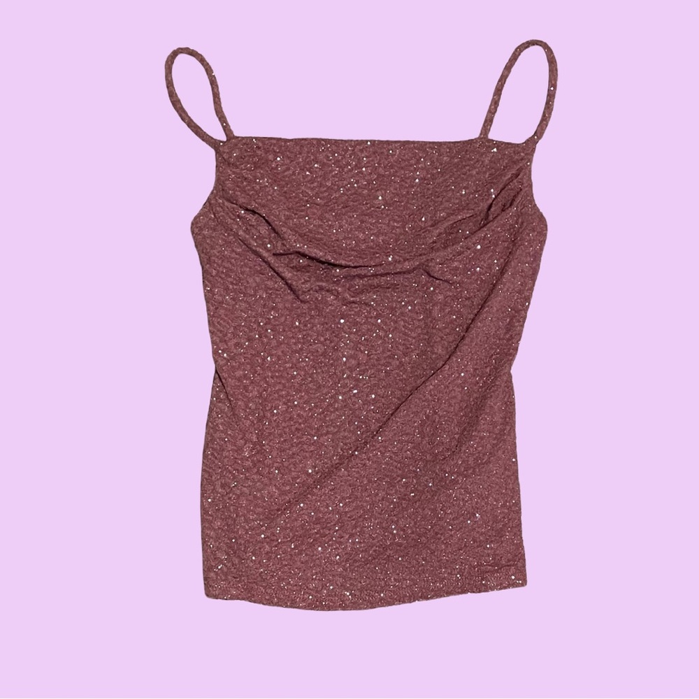 Elegant Brown Spaghetti Strap Top